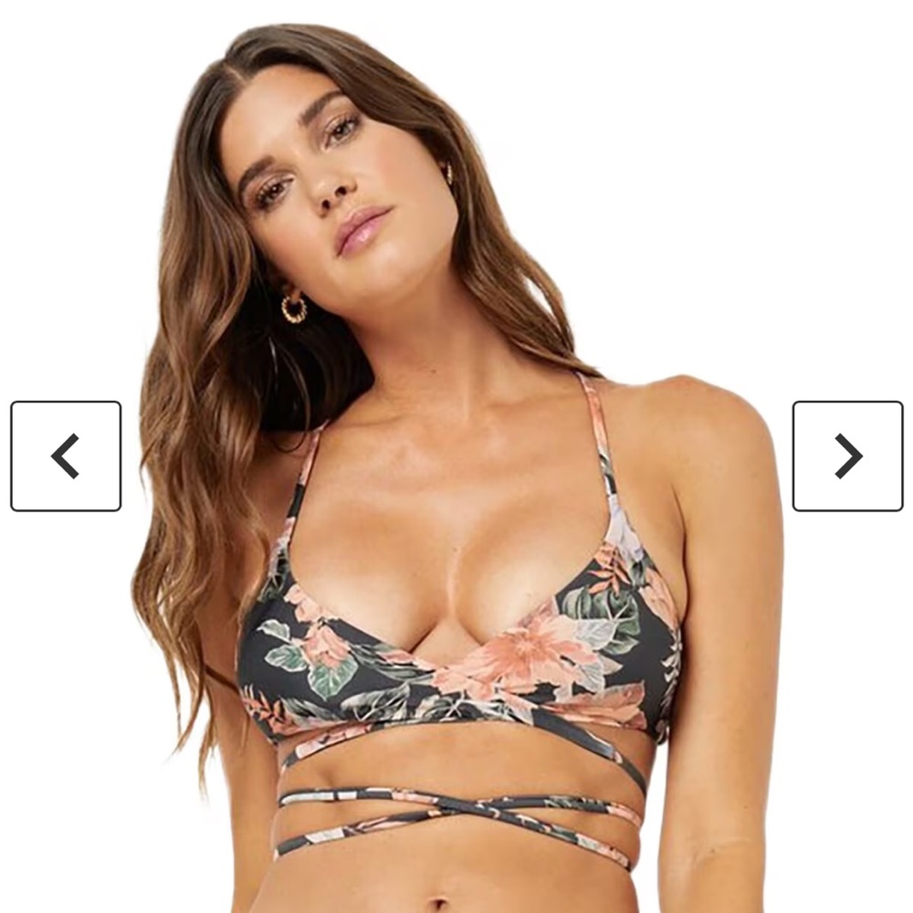L space floral wrap bikini Kristen Bikini Top